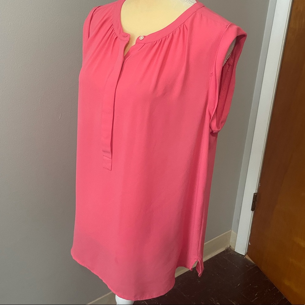 Salmon pink blouse from LOFT.